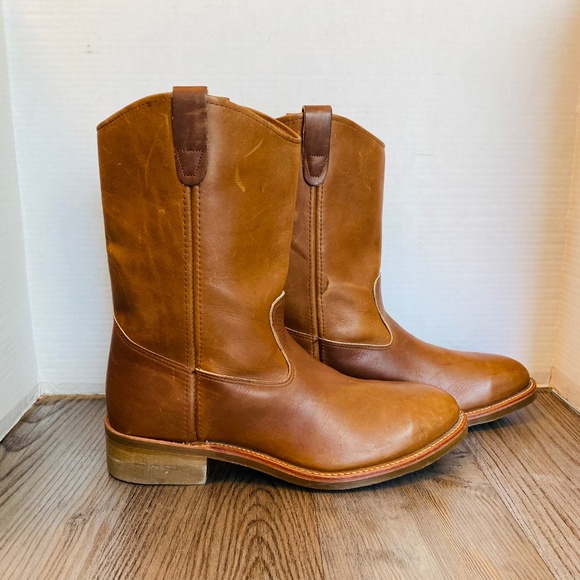 Vintage Deadstock Iron Age NEW USA, Mens Leather Safety Work Boots, 12 D. main image 6